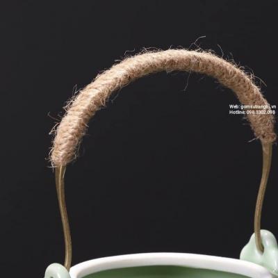 BỘ ẤM CHÉN MEN NGỌC HỌA TIẾT HOA SEN
